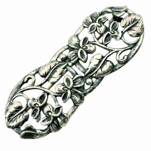 Vintage *Art Nouveau-Style Floral Bar Brooch by "Danecraft".925 Sterling Silver